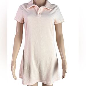 NWT Mono Peach Terrycloth Polo Dress